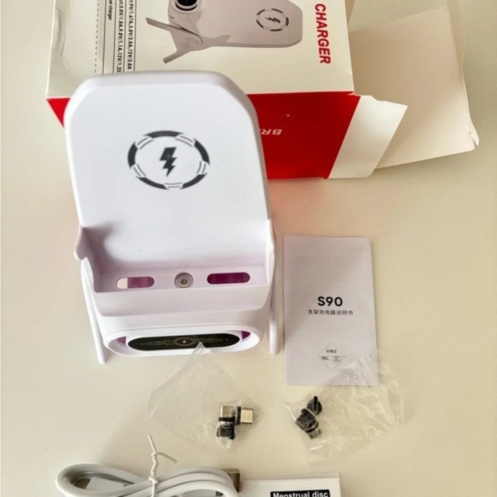 S90 Wireless Charging Stand for iPhone Samsung‎ AirPods Qi Devices Magnetic Tips